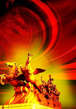 文化展板設(shè)計(jì)飛馬