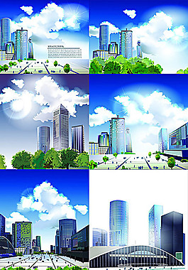 現(xiàn)代都市風(fēng)貌矢量素材