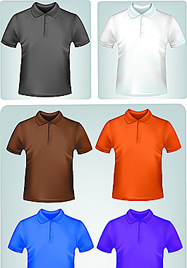 polo衫模板矢量素材
