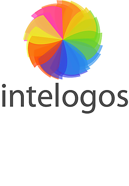 七彩圓形LOGO矢量圖