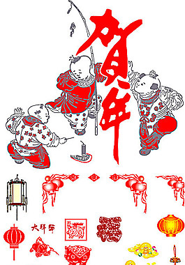 傳統(tǒng)春節(jié)元素矢量素材3