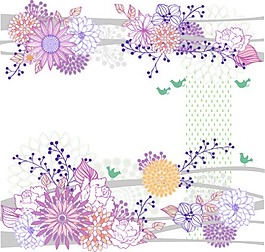 矢量花紋素材
