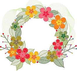 矢量插畫花環