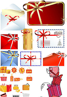 圣誕節(jié)銷售元素矢量素材