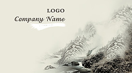 山水畫背景名片設(shè)計(jì)源文件個(gè)性名片設(shè)計(jì)