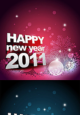 2011圣誕&新年背景矢量素材