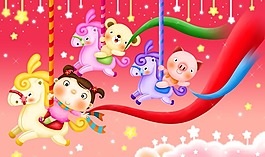 節(jié)日慶典六一卡通素材