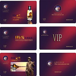 酒業(yè)美容機(jī)構(gòu)VIP貴賓卡會(huì)員卡設(shè)計(jì)CDR