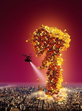 節(jié)日慶典春節(jié)元旦直升機(jī)爆炸金幣