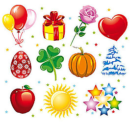 可愛節(jié)日禮物矢量素材