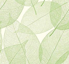 手繪線條綠葉樹葉圖片
