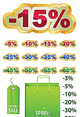 打折銷售類標(biāo)簽矢量素材