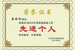 榮譽(yù)證書圖片