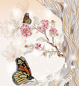 蝴蝶插畫