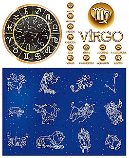 12星座符號(hào)矢量素材