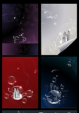 夢(mèng)幻泡泡背景矢量素材（一）