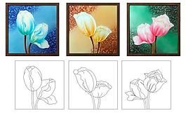 掛畫百合花圖片