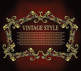 金色古典花紋花邊邊框圖片