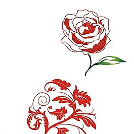 玫瑰花 歐式花紋圖片