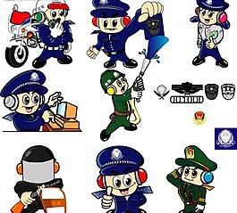 卡通警察圖片