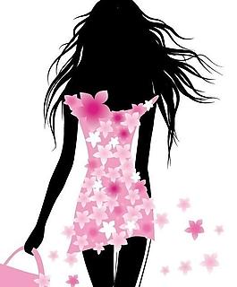 矢量購(gòu)物美女圖片