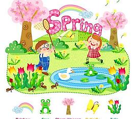 卡通字母spring圖片