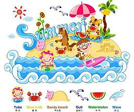 卡通字母summer圖片