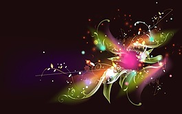 梦幻花朵背景