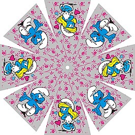 藍(lán)精靈雨傘設(shè)計(jì)