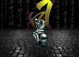风雕像psd素材