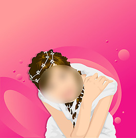 新娘造型的女人
