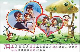 兒童臺歷2013(7月份)圖片