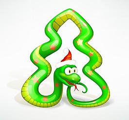 蛇年圣誕樹圖片