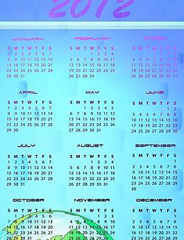 2012年日歷臺(tái)歷圖片