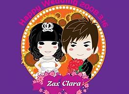 卡通婚禮情侶圖片