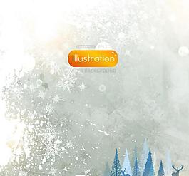 墨跡雪花圣誕背景圖片
