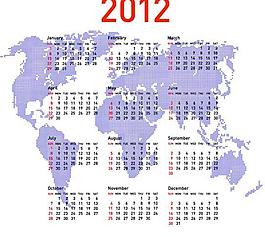 2012年日歷臺(tái)歷圖片