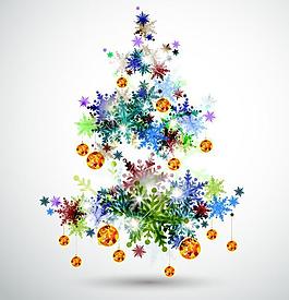 雪花 圣誕樹(shù)圖片