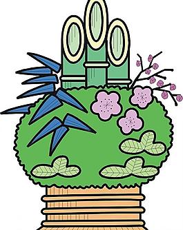 竹花籃圖片