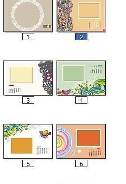 2012年臺(tái)歷設(shè)計(jì)圖片