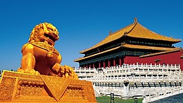 石獅天安門城樓