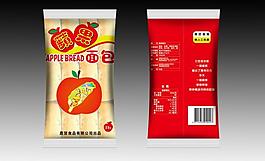 蘋果面包包裝 （平面圖）圖片