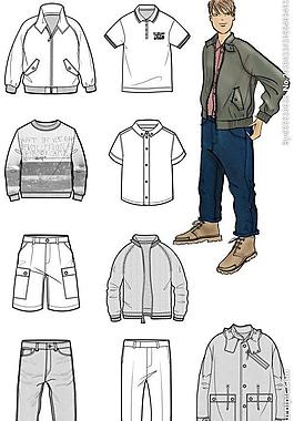 服装款式图图片