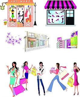 购物店 美女图片