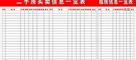 二手房買賣 白板表 租售信息表圖片