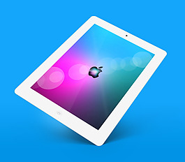iPad模型的透视效果设计素材PSD分层