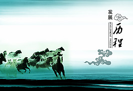 中國風(fēng)歷程企業(yè)展板