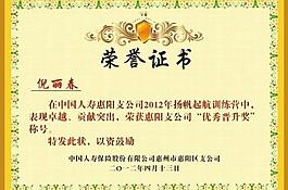 獎(jiǎng)狀（底圖為位圖）圖片
