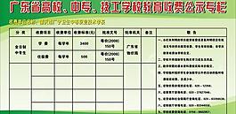 收費公示欄圖片