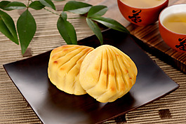 蛋蓉月饼高清图